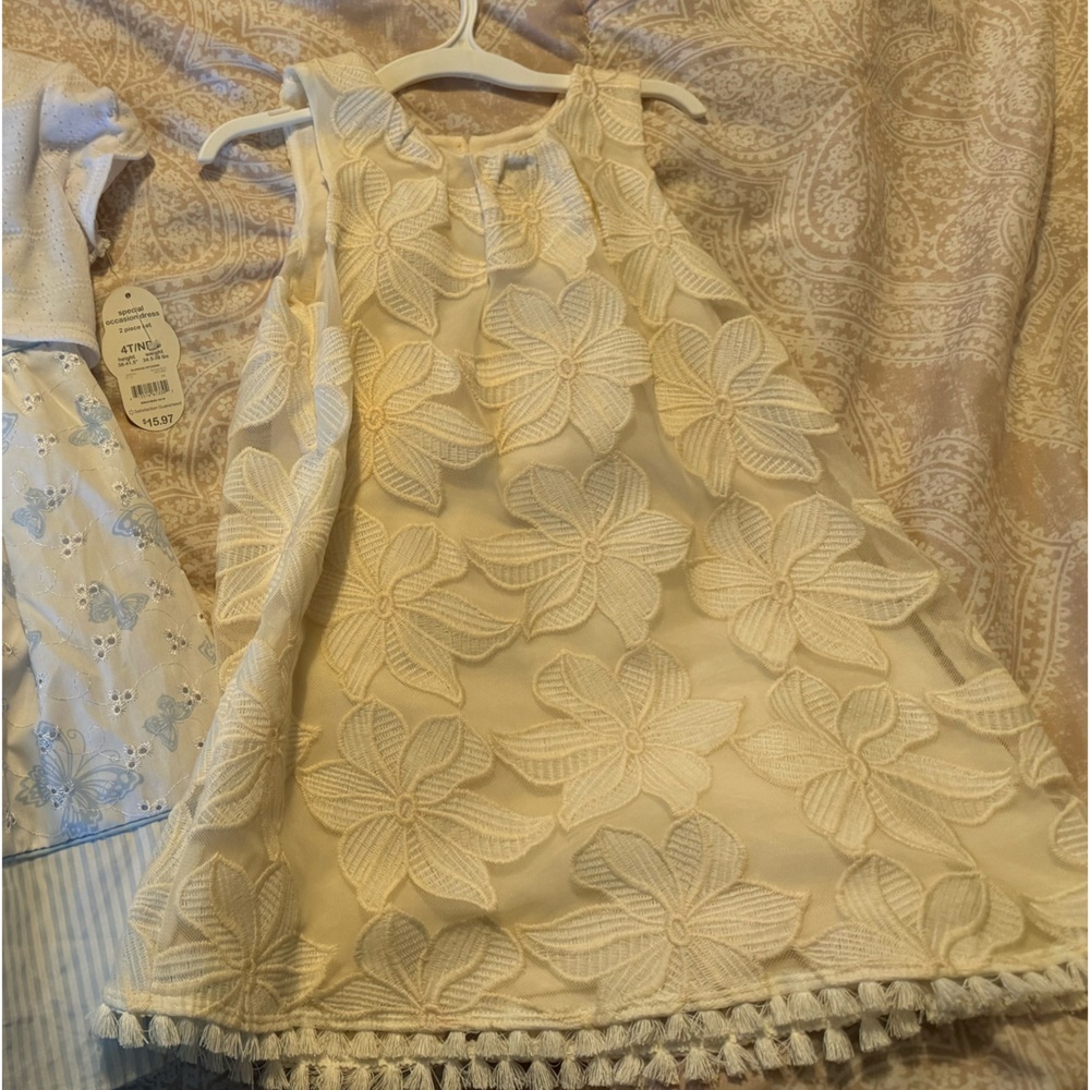4t girls dress cream